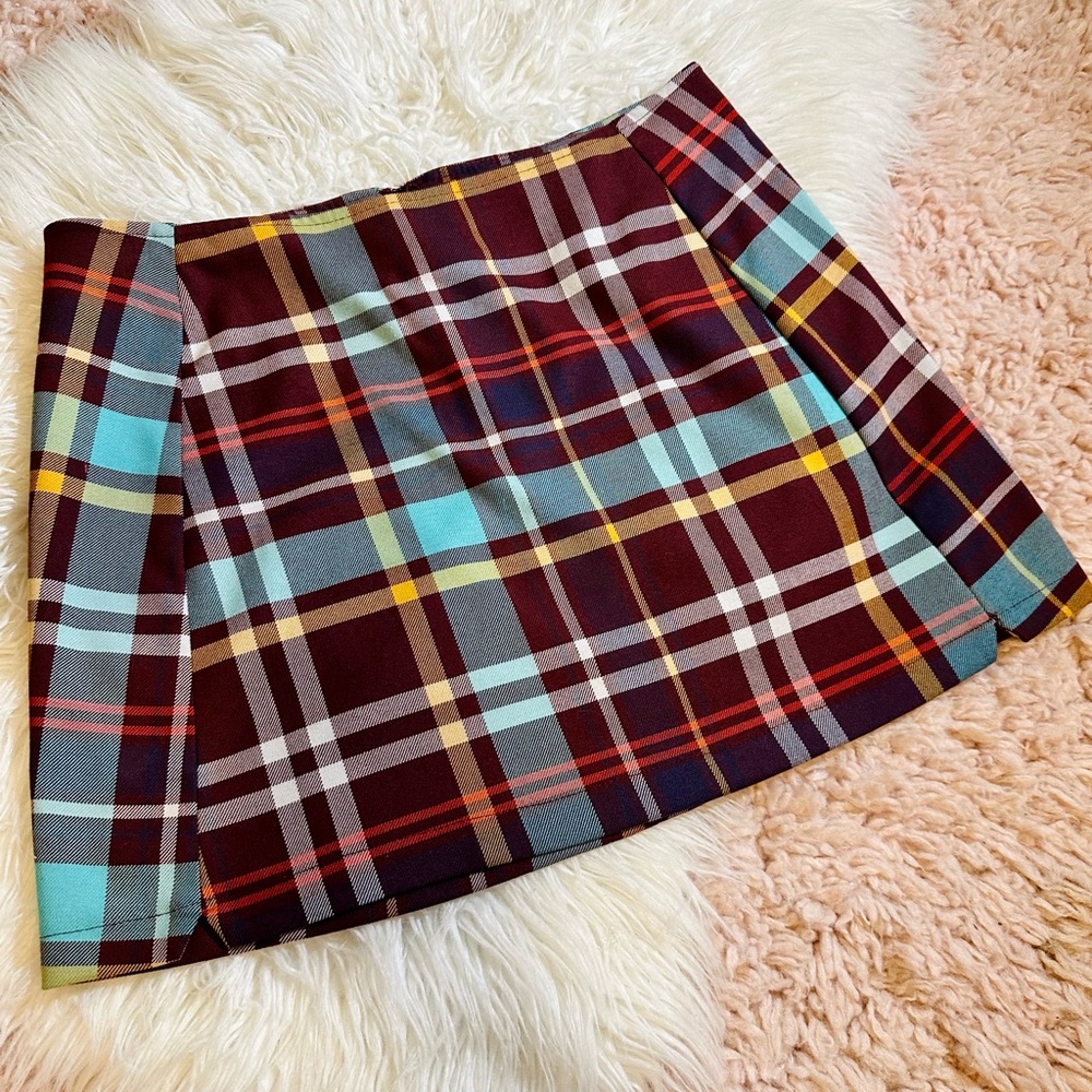 NWOT Urban Outfitters Multi-Color Plaid Mini Skirt